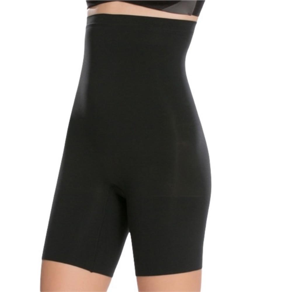 SPANX High Waisted Tummy Control Black Shorts